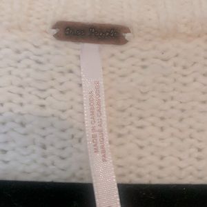 Free People Alli V-Neck Sweater Cream sz S